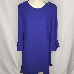 NWT Kate Spade Purple Ruffle‎ Trimmed Dress Size 10. #219